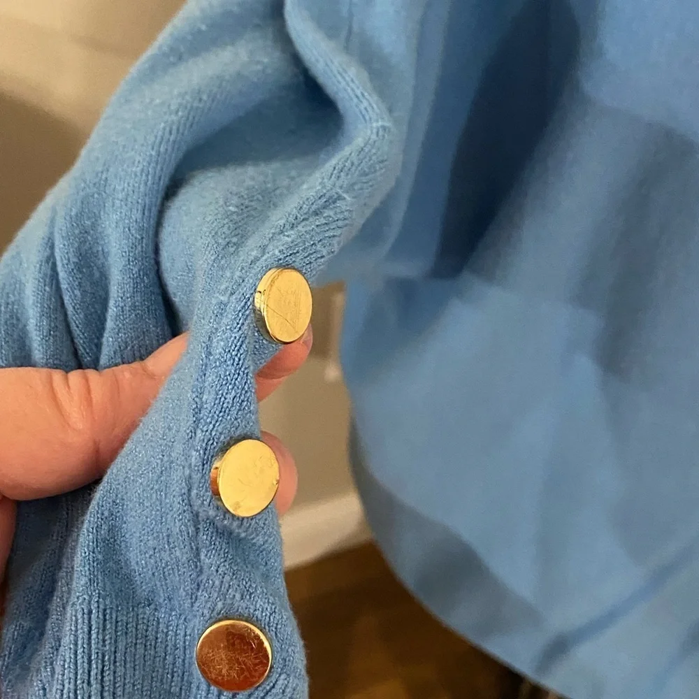 Two-Tone Blue and Light Blue Sweater